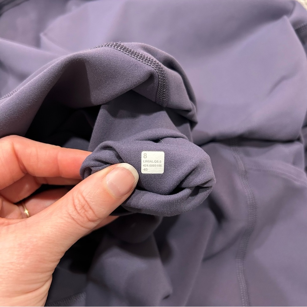 lululemon Align High-Rise Skirt Nightfall Purple 3” Inseam Skort Sz 8 NWOT - Picture 6 of 6